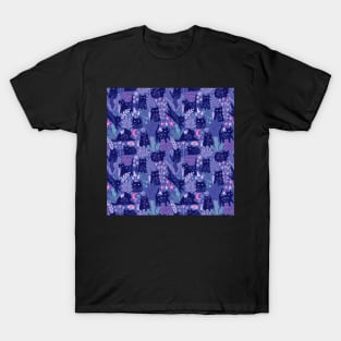 Purple night cats and girls T-Shirt